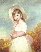 George Romney Portrait of Miss Willoughby oil on canvas